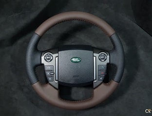 Перетяжка руля Land Rover натуральной кожей двух цветов
